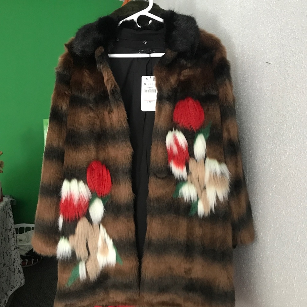 Zara Women Fur Coat